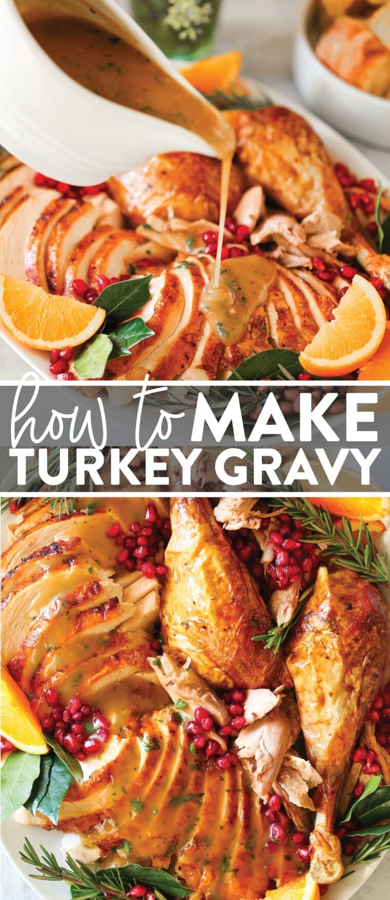 How to Make the Best Turkey Gravy - This turkey gravy is simply the best! Perfect for your Thanksgiving turkey using up all the pan drippings. Rich, velvety smooth, and so easy!