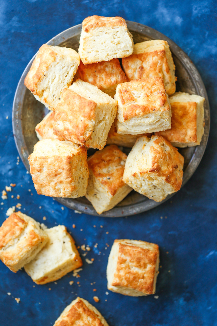 Parmesan Black Pepper Biscuits - Super flaky, mile-high biscuits! The Parmesan and black pepper make these SO GOOD! Serve warm for the best biscuits ever!