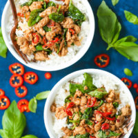 Thai Basil Chicken Bowls