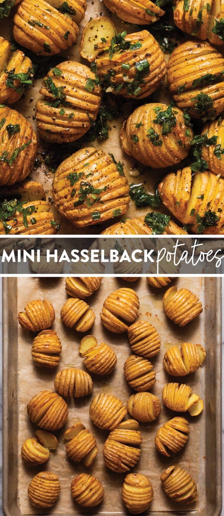 Mini Hasselback Potatoes - These mini hasselback potatoes make for the perfect side dish to elevate any meal! They're crispy crunchy on the outside, soft on the inside!