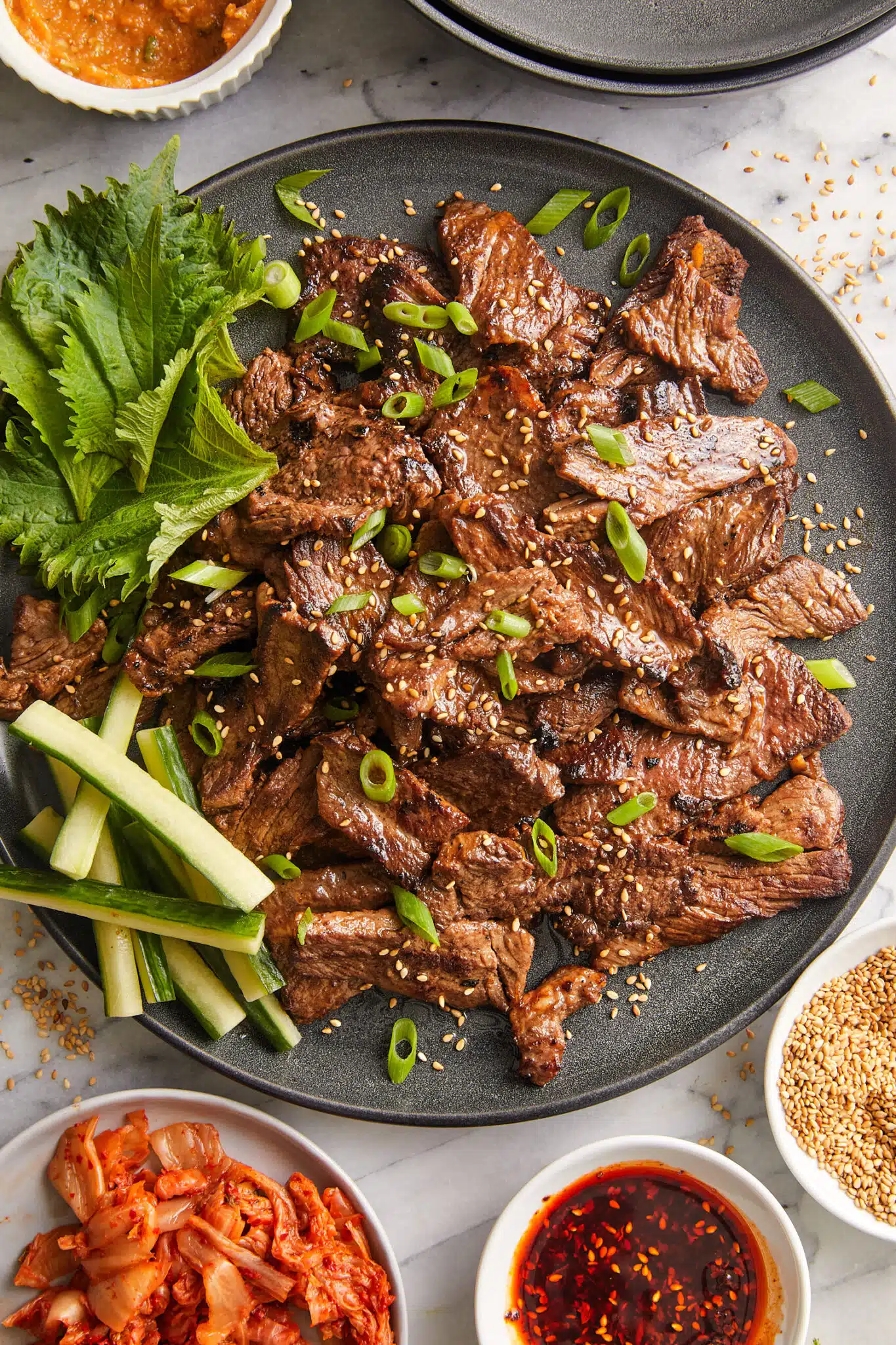 sheet pan halal beef bulgogi Korean BBQ dinner easy one pan