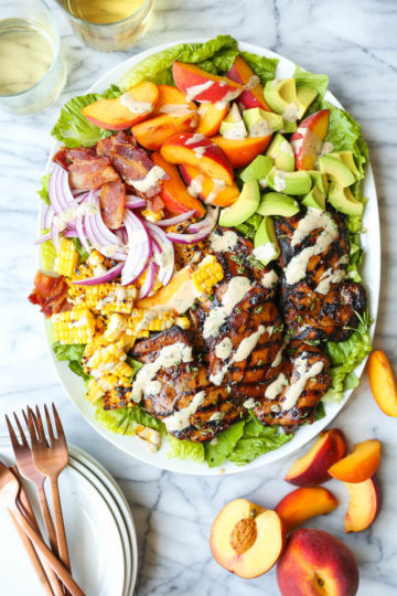 Rosemary Chicken and Peach Salad