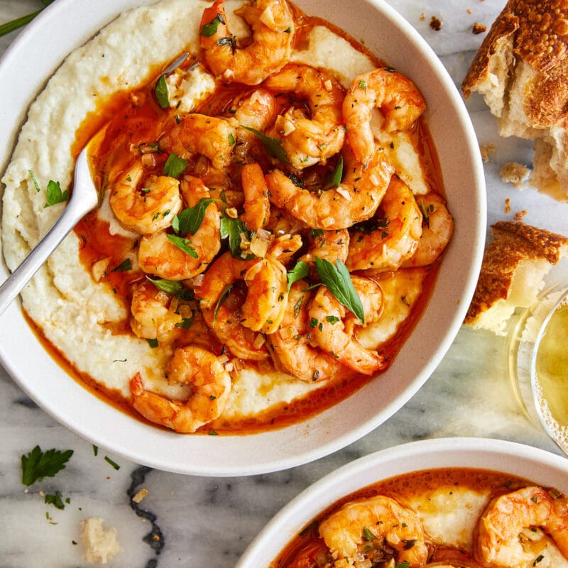 Garlic Butter Shrimp and Grits