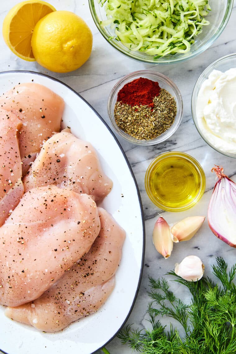Greek chicken kabobs ingredients