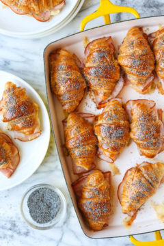Baked Ham and Cheese Croissants