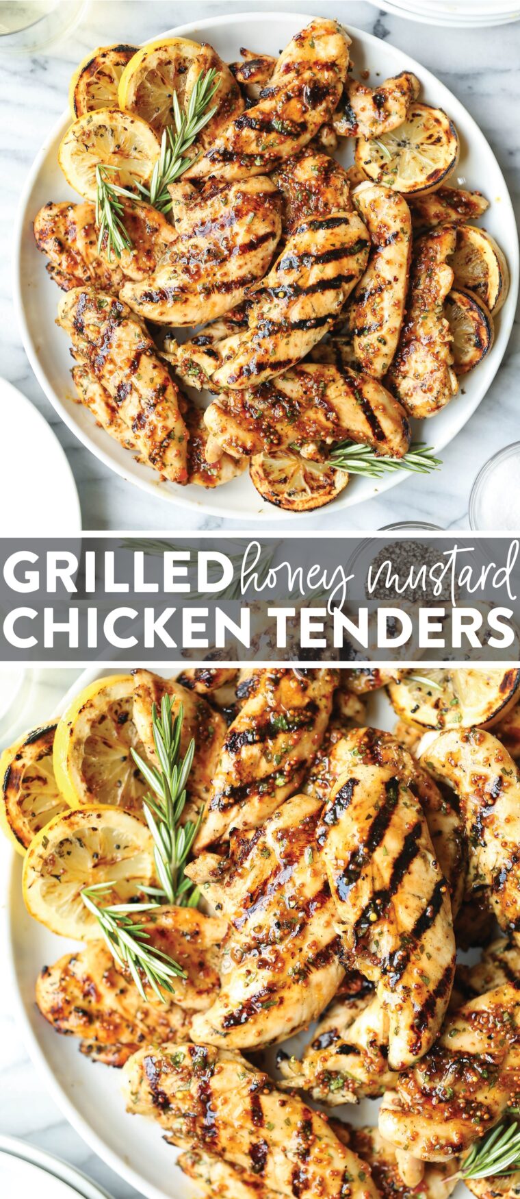 Grilled Honey Mustard Chicken Tenders - These grilled honey mustard chicken tenders are juicy and moist with the easiest, flavor-packed marinade. Marinate ahead of time or overnight!