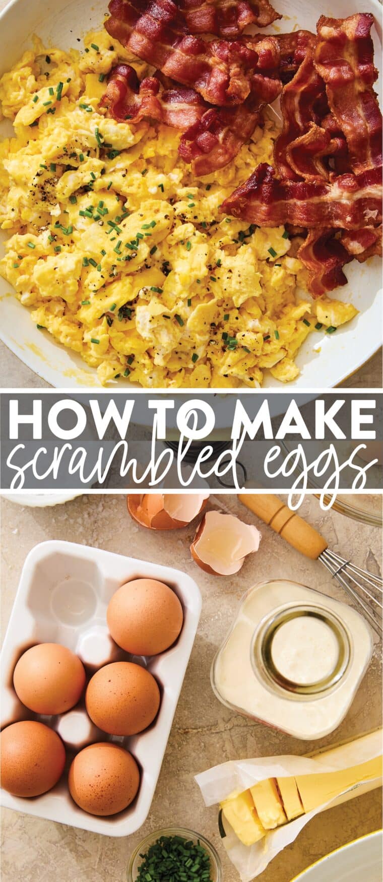 How to Make Scrambled Eggs - The only way to make your scrambled eggs! Moist, fluffy, and evenly cooked every single time! Never dry, never rubbery. A fool-proof recipe!