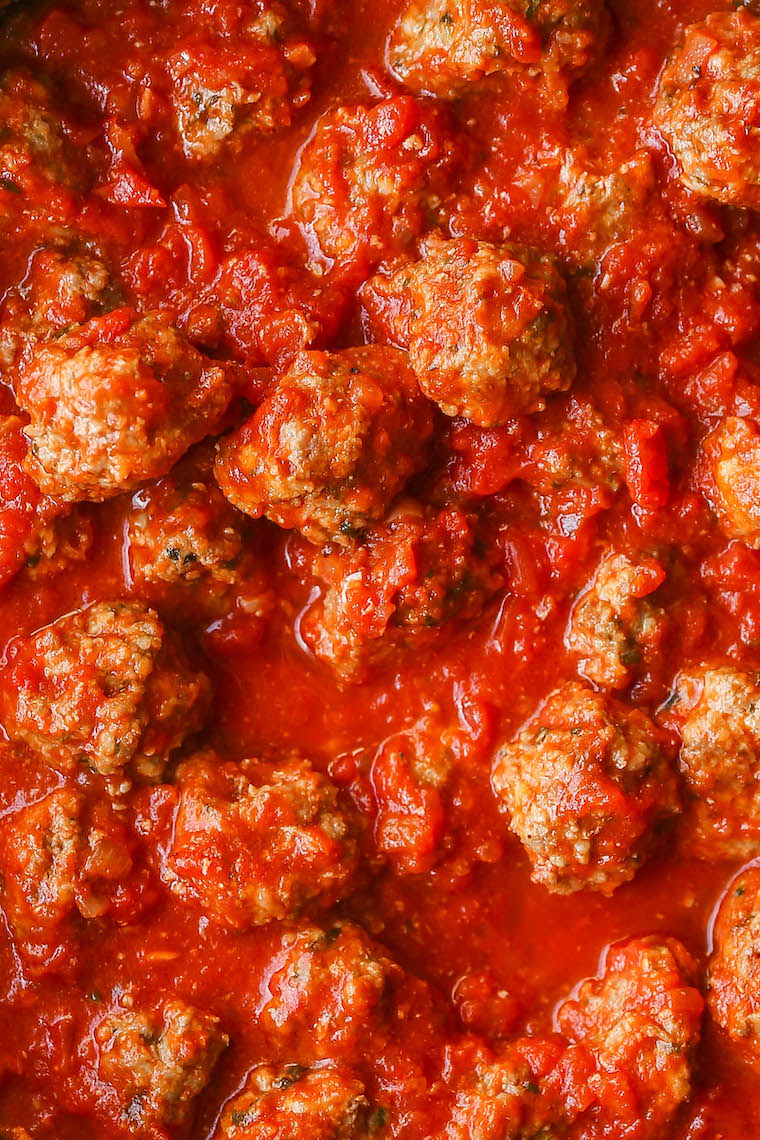Easy Baked Meatballs - The ONLY meatball recipe you need! The meatballs come out so perfect and so tender. Serve on pasta, polenta, or subs!