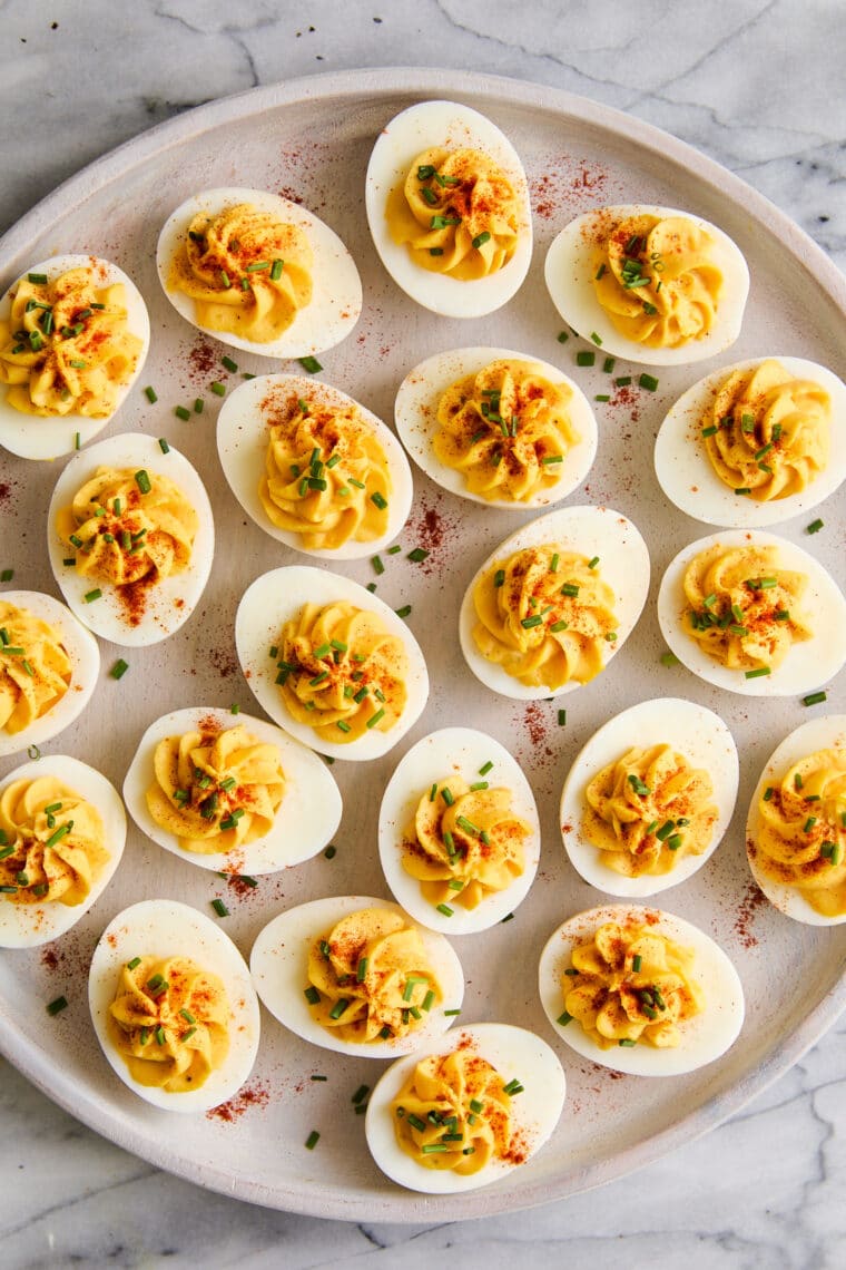 The Best Classic Deviled Eggs - An absolute crowd-favorite appetizer! Easy to make and can be prepped ahead of time. Perfect for the holidays!