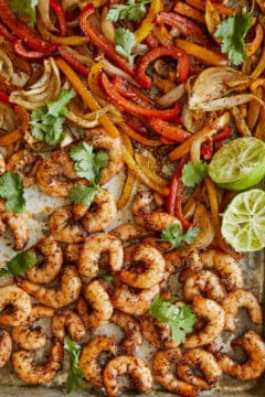 Sheet Pan Shrimp Fajitas