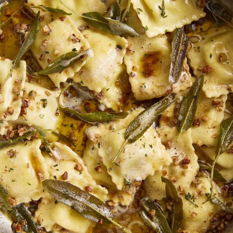 Ravioli with Sage Butter Sauce