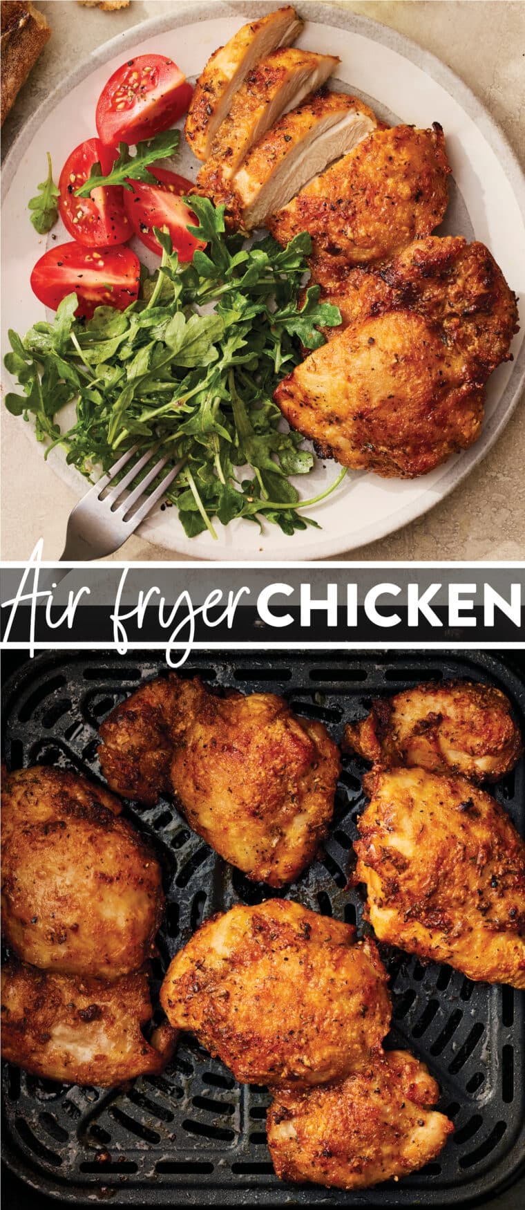 Air Fryer Chicken - This air fryer chicken is simply no-fuss, no nonsense, yielding golden brown, juicy, moist, ultra-tender, flavorful chicken in just 15 min!