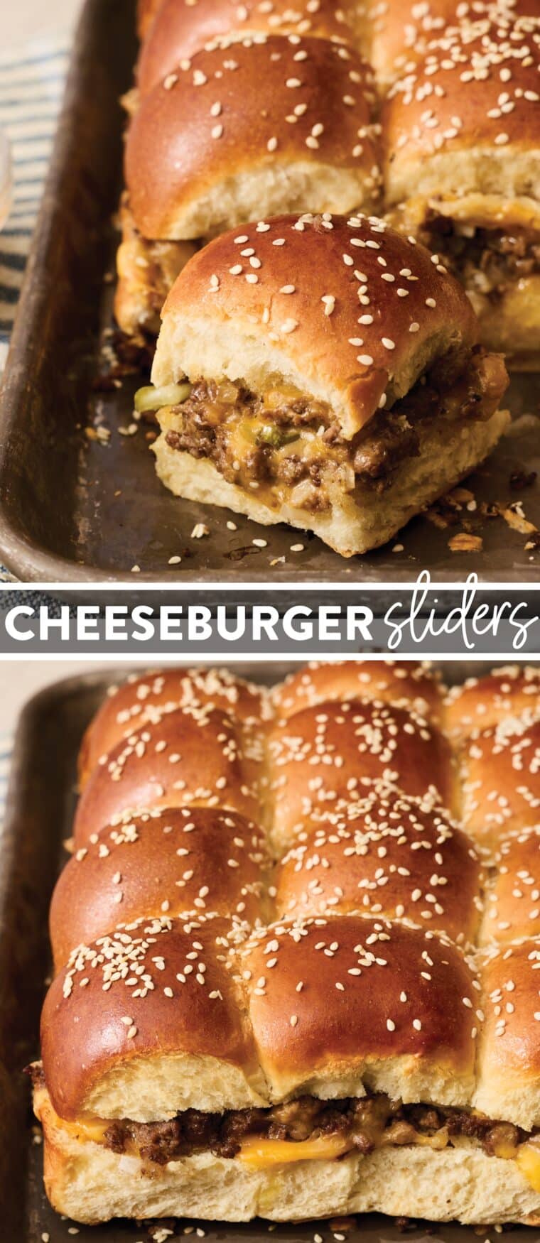 Cheeseburger Sliders - These cheeseburger sliders are easy to make, great for sharing, make-ahead friendly, and a crowd-favorite. Whip these up in less than 30 min!